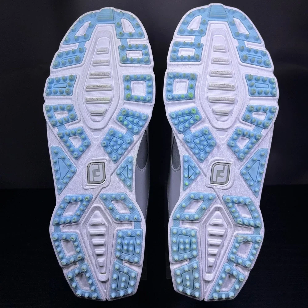 FootJoy Pro SL Golf Shoes Women's 8.5 Grey/Silver/Blue Spikeless Leather 98118